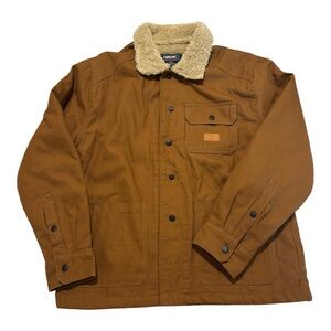Men's Brown Jacket with Sherpa Collar